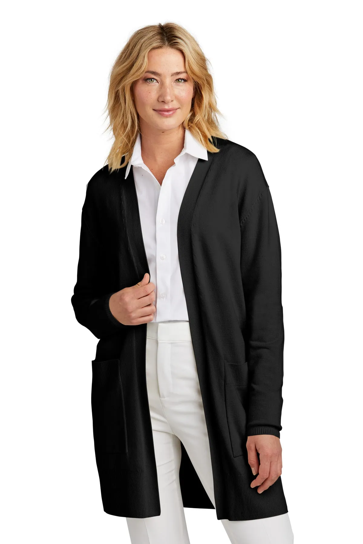 Mercer Mettle Women's Open-Front Cardigan Sweater MM3023 Deep Black