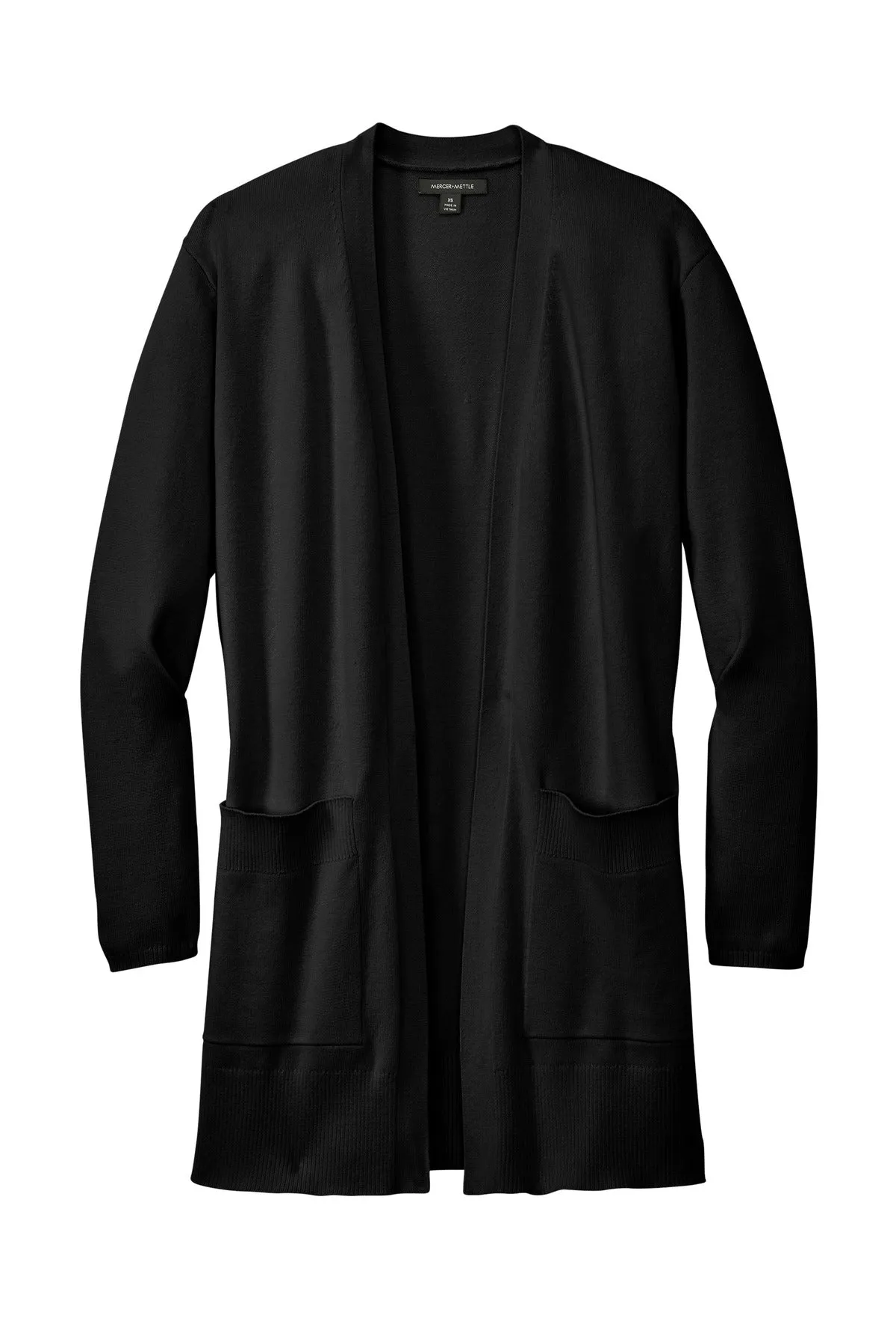 Mercer Mettle Women's Open-Front Cardigan Sweater MM3023 Deep Black