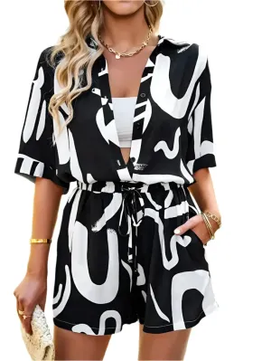 Michaella | Abstract Print Two-Piece Set