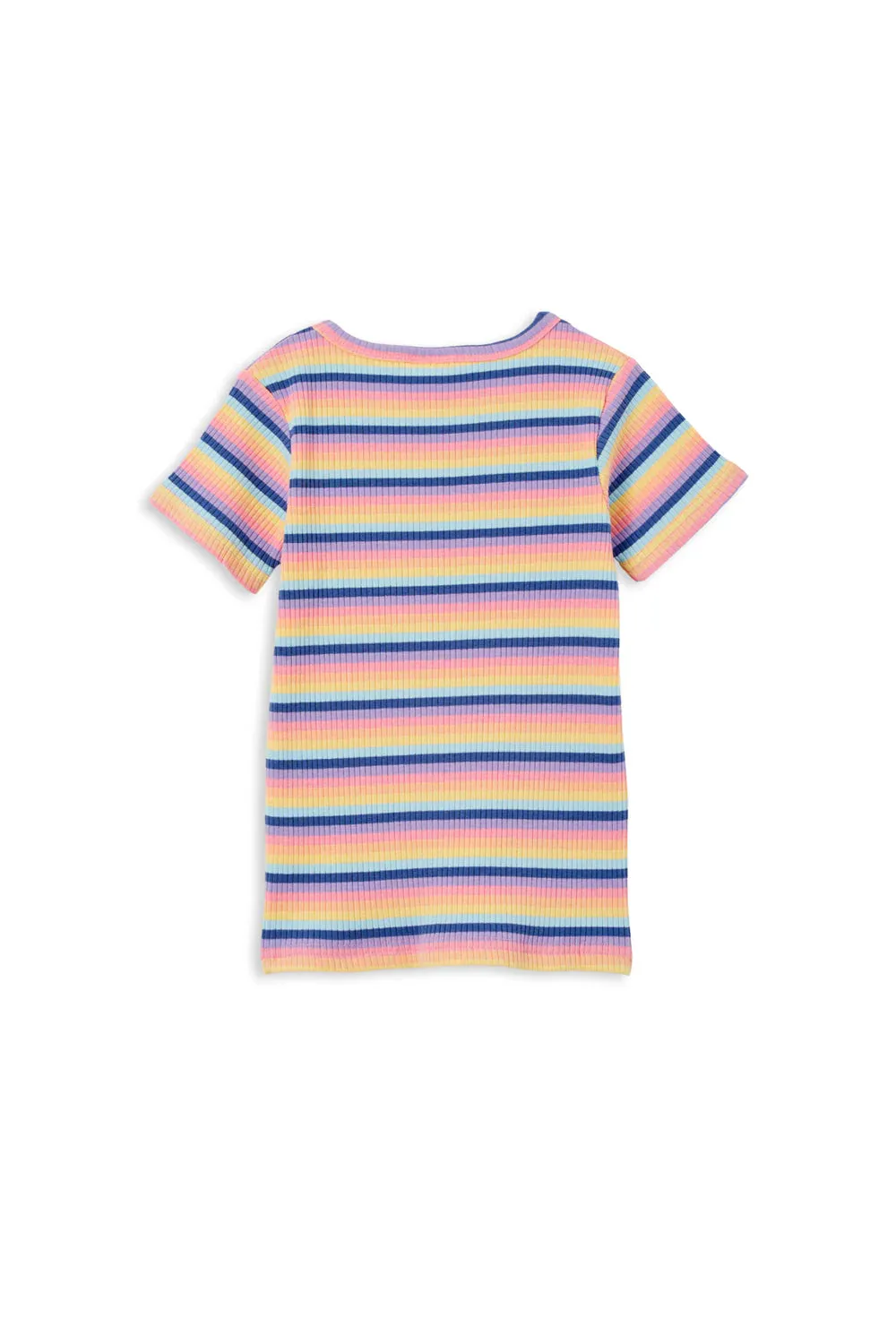Milky | Multi Stripe Rib Tee | Sizes 2-7