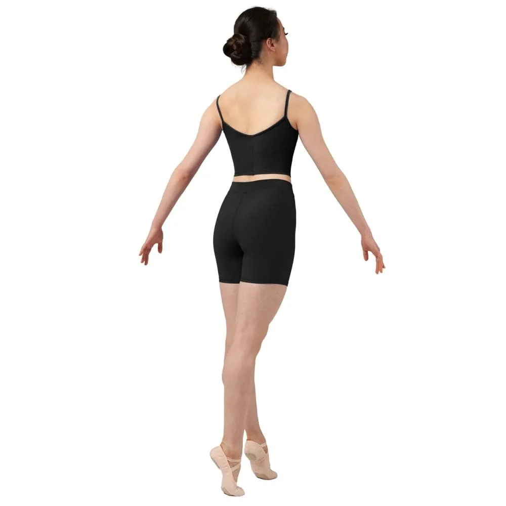 Mirella M6045L Ribbed Shorts Black - Adult