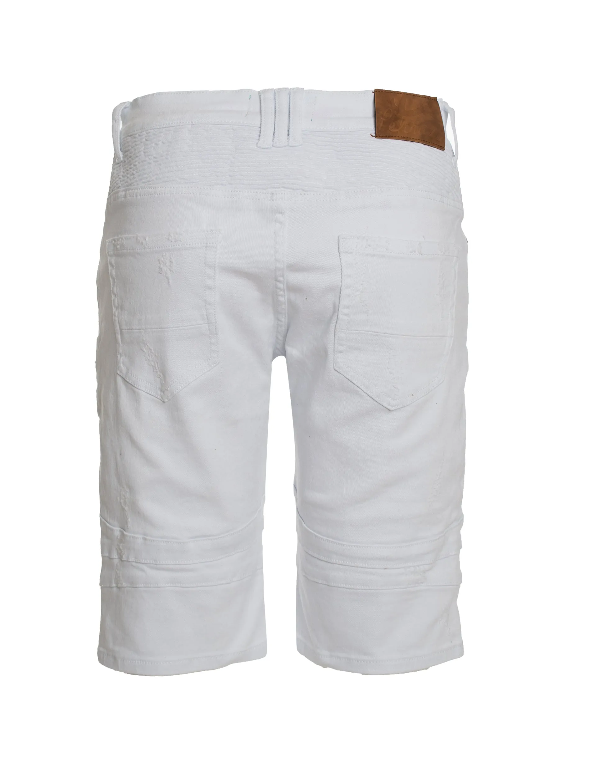 Moto Shorts in White