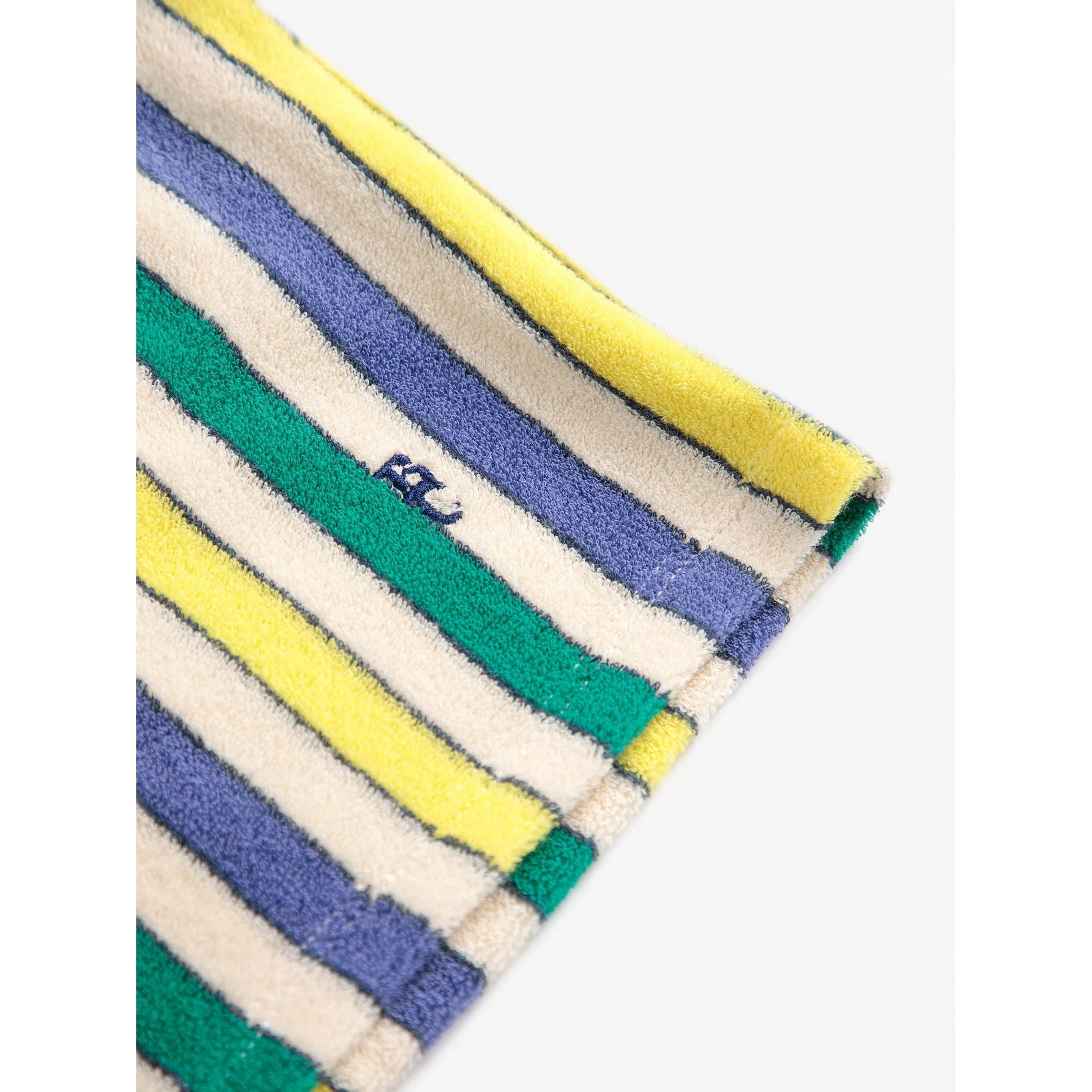 Multicolor Stripes Terry Cloth Bermuda Shorts