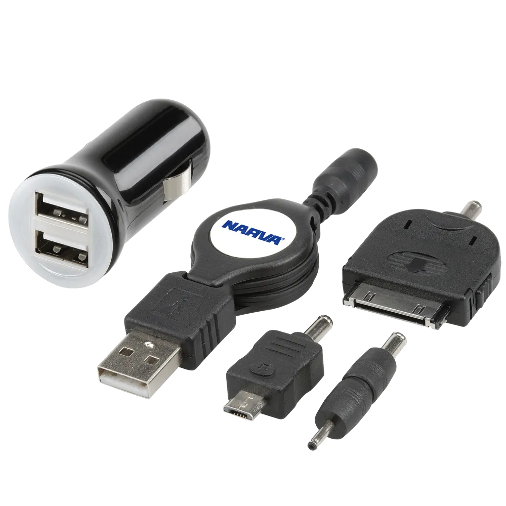 Narva Twin USB Power Adaptor Kit  - 81054BL