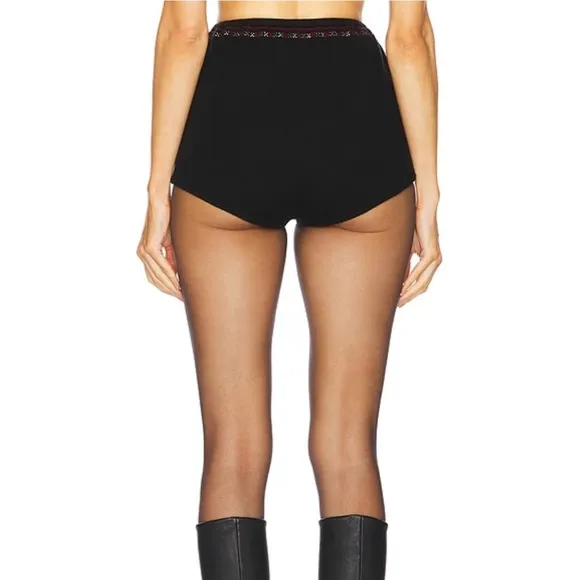 Never Fully Dressed Black and Gold High Waist Shorts