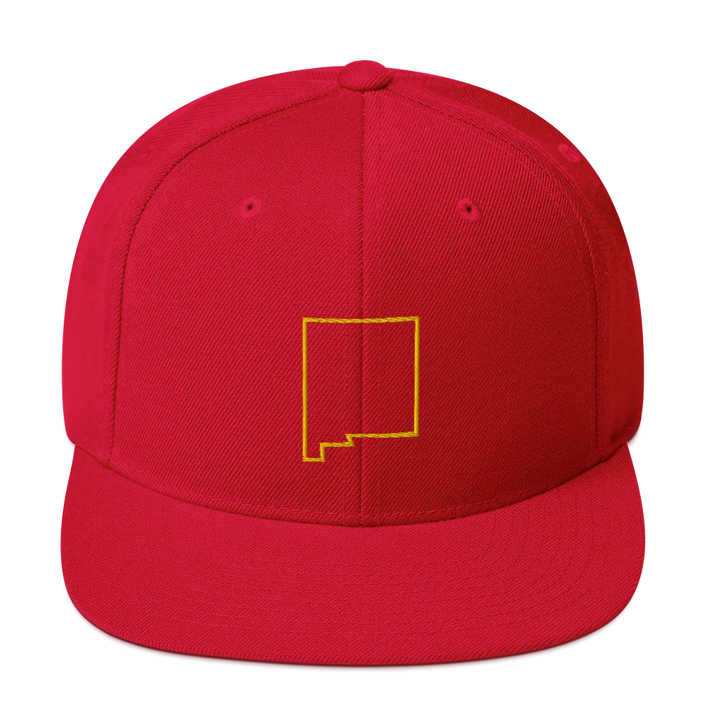 New Mexico Outline Snapback Hat