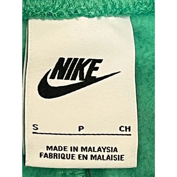 Nike Sweat Shorts Womens Size Small Green Blue Fleece High Rise Loose Fit
