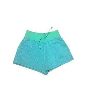 Nike Sweat Shorts Womens Size Small Green Blue Fleece High Rise Loose Fit