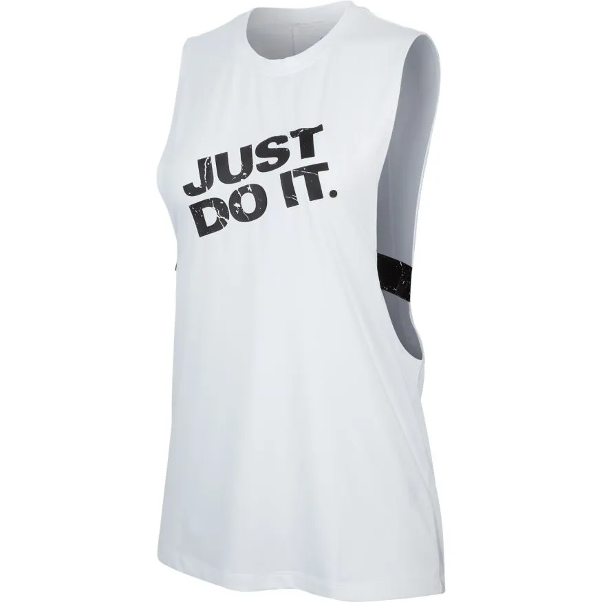 Nike Womens Pro Marble Loose Tank - White/Black