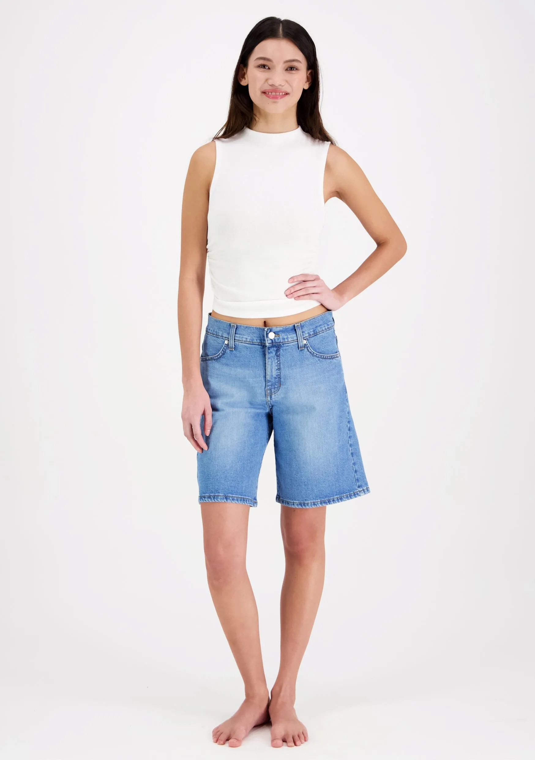 Nina Denim Shorts Light Blue