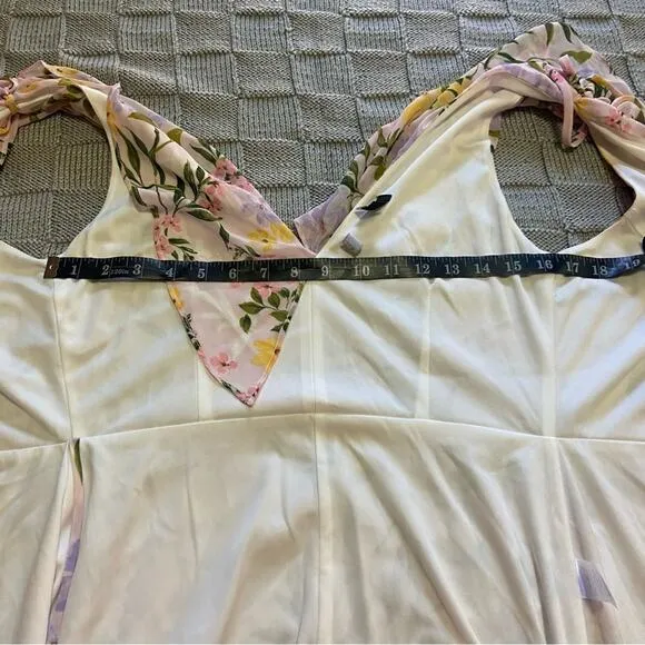 NWOT Lulus Elevated Sweetie Light Pink Floral Ruffled High-Low Wrap Dress