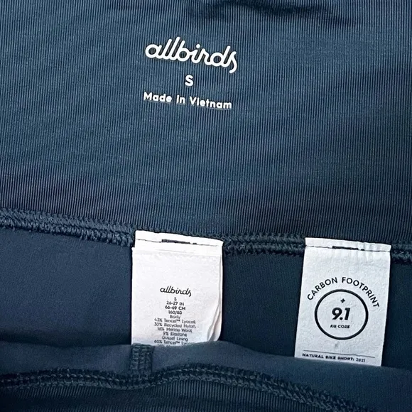 NWT Allbirds Natural Bike Shorts in Shadow Blue