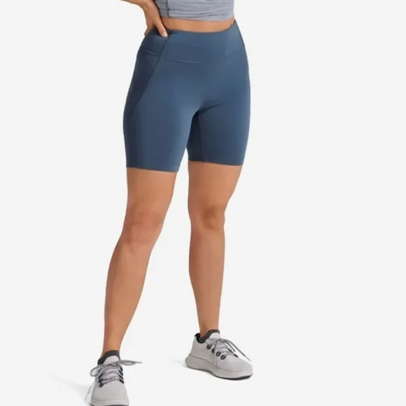NWT Allbirds Natural Bike Shorts in Shadow Blue