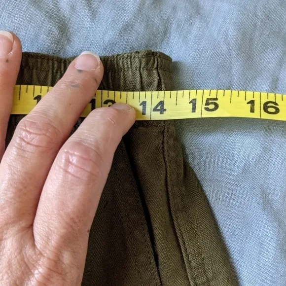 Nwt Madewell Green Khaki Elastic Waist Camp Shorts XS High Rise Loose Fit