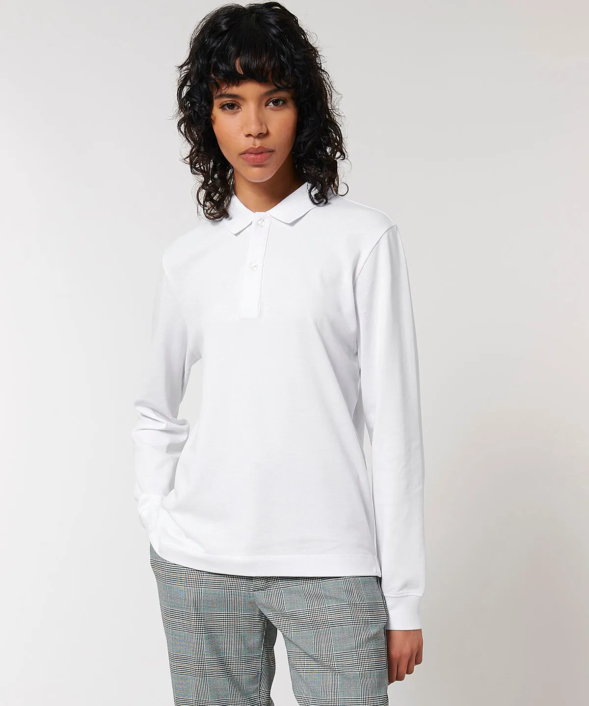 Organic Colours Long Sleeve Polo: Unisex
