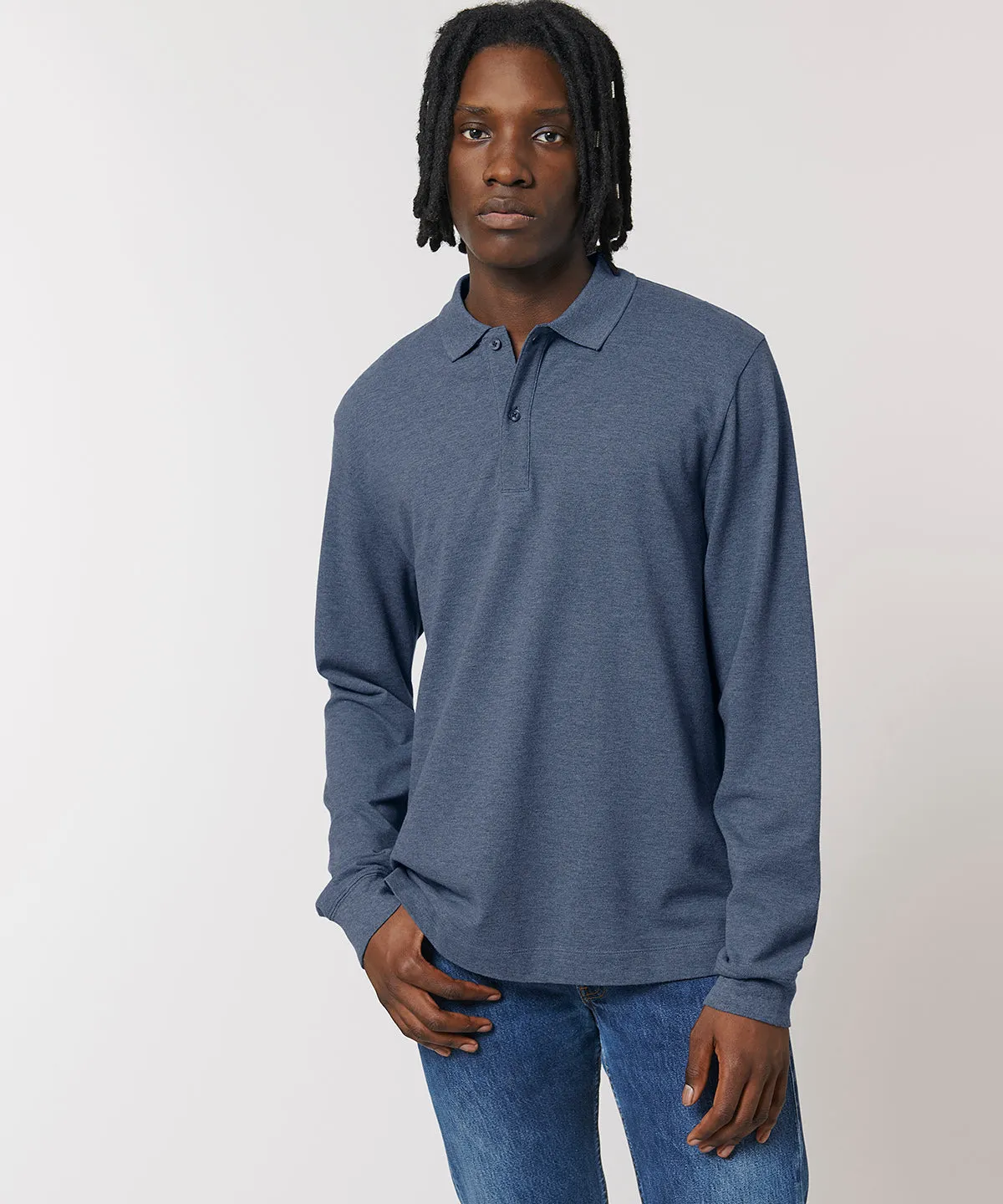 Organic Colours Long Sleeve Polo: Unisex