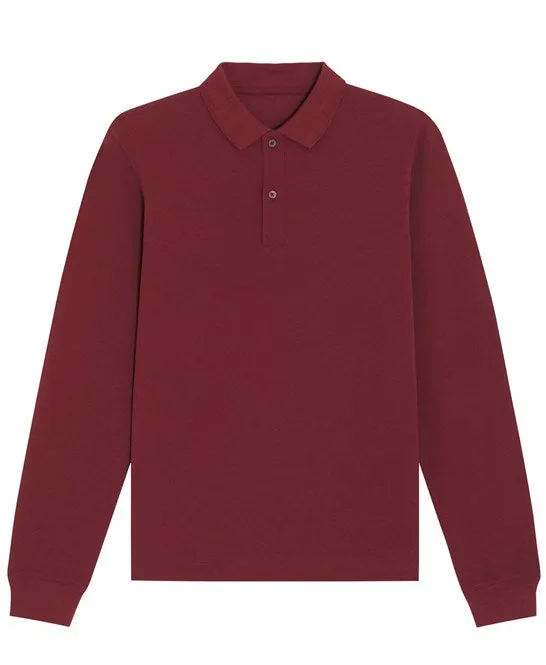Organic Colours Long Sleeve Polo: Unisex