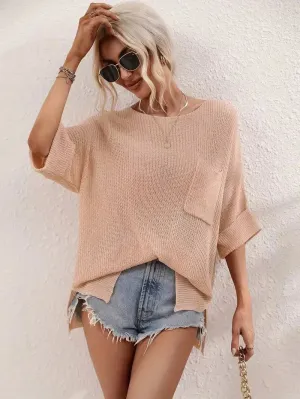 Oversize knitted blouse for summer | Feline