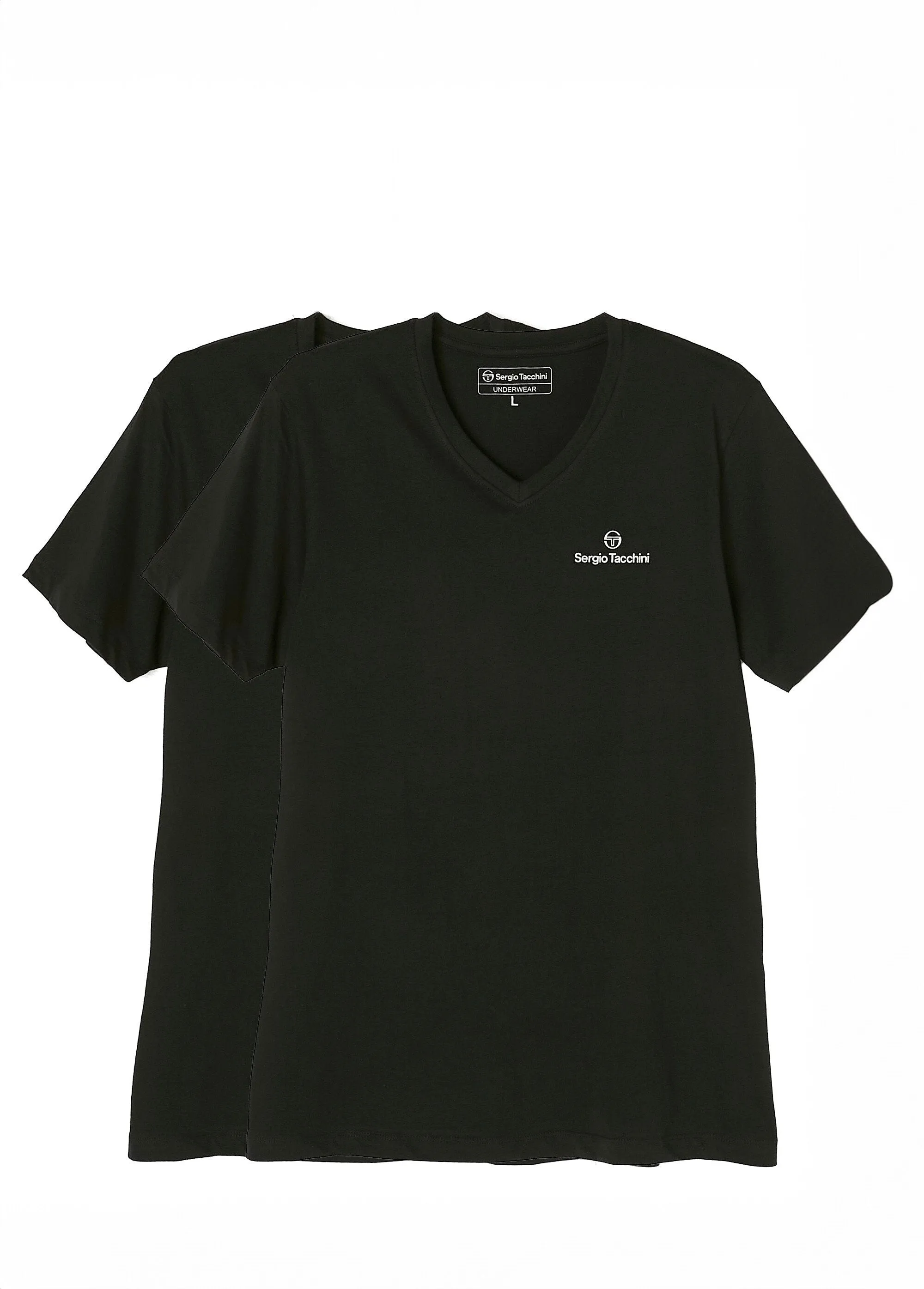 Pack of 2 pure cotton V-neck T-shirts