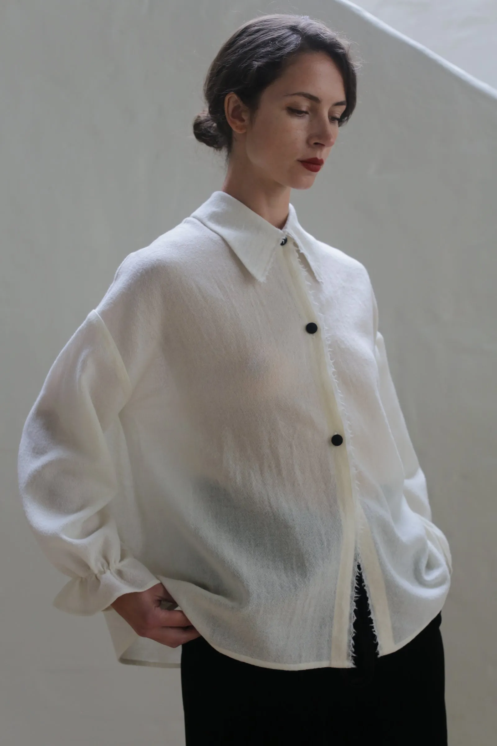 Painter's Shirt - Japanese Wool Gauze | Undyed