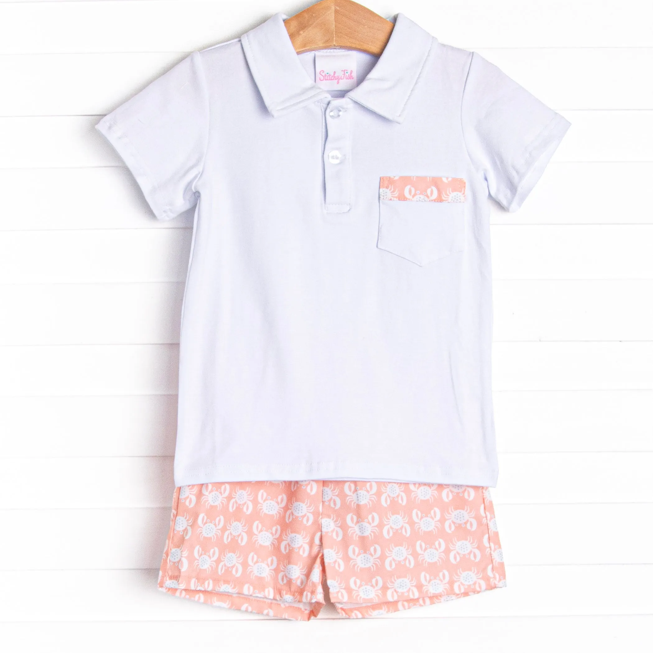 Palm Beach Pinchers Short Set, Orange