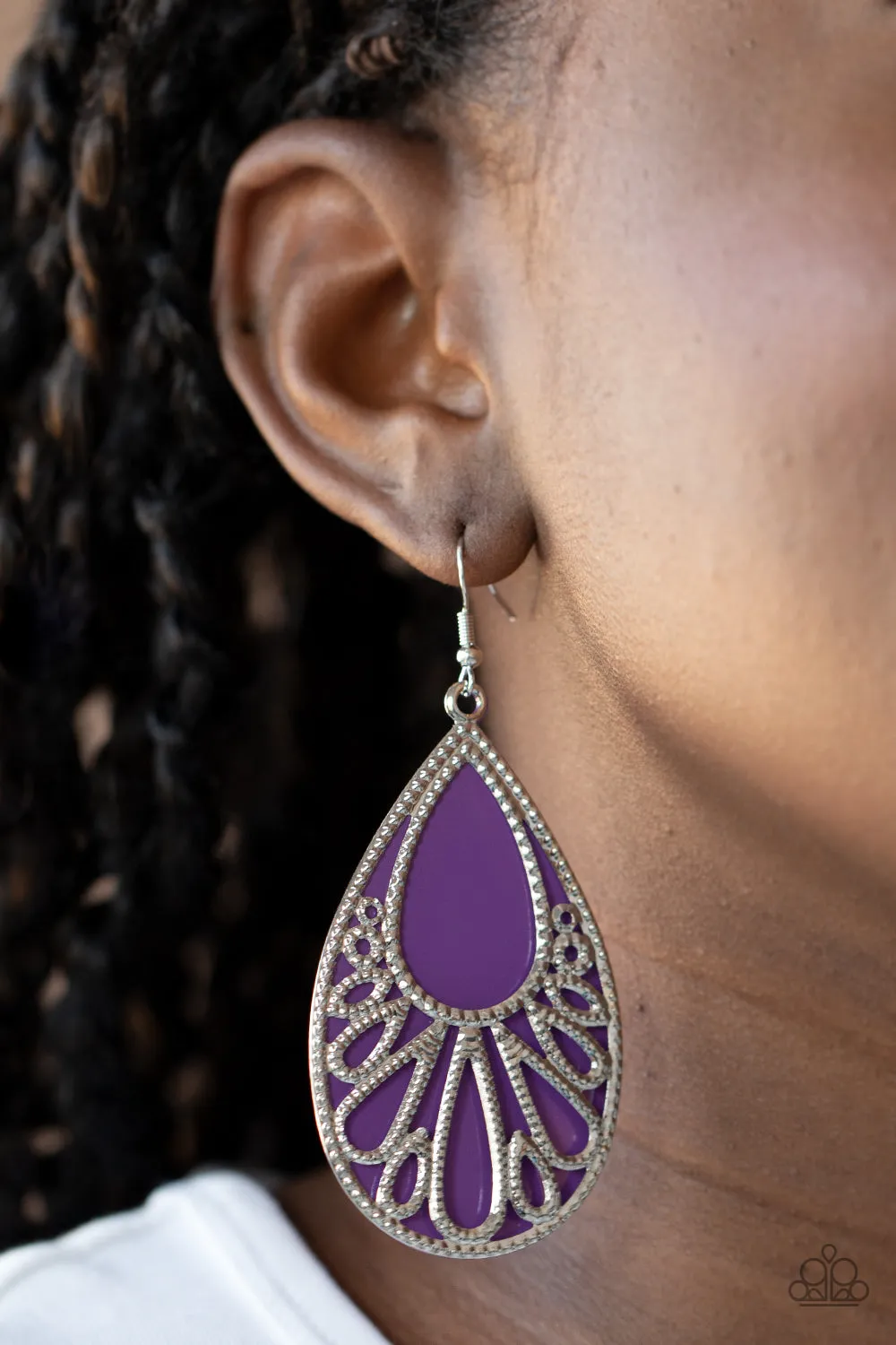 Paparazzi Loud and Proud Earrings Purple