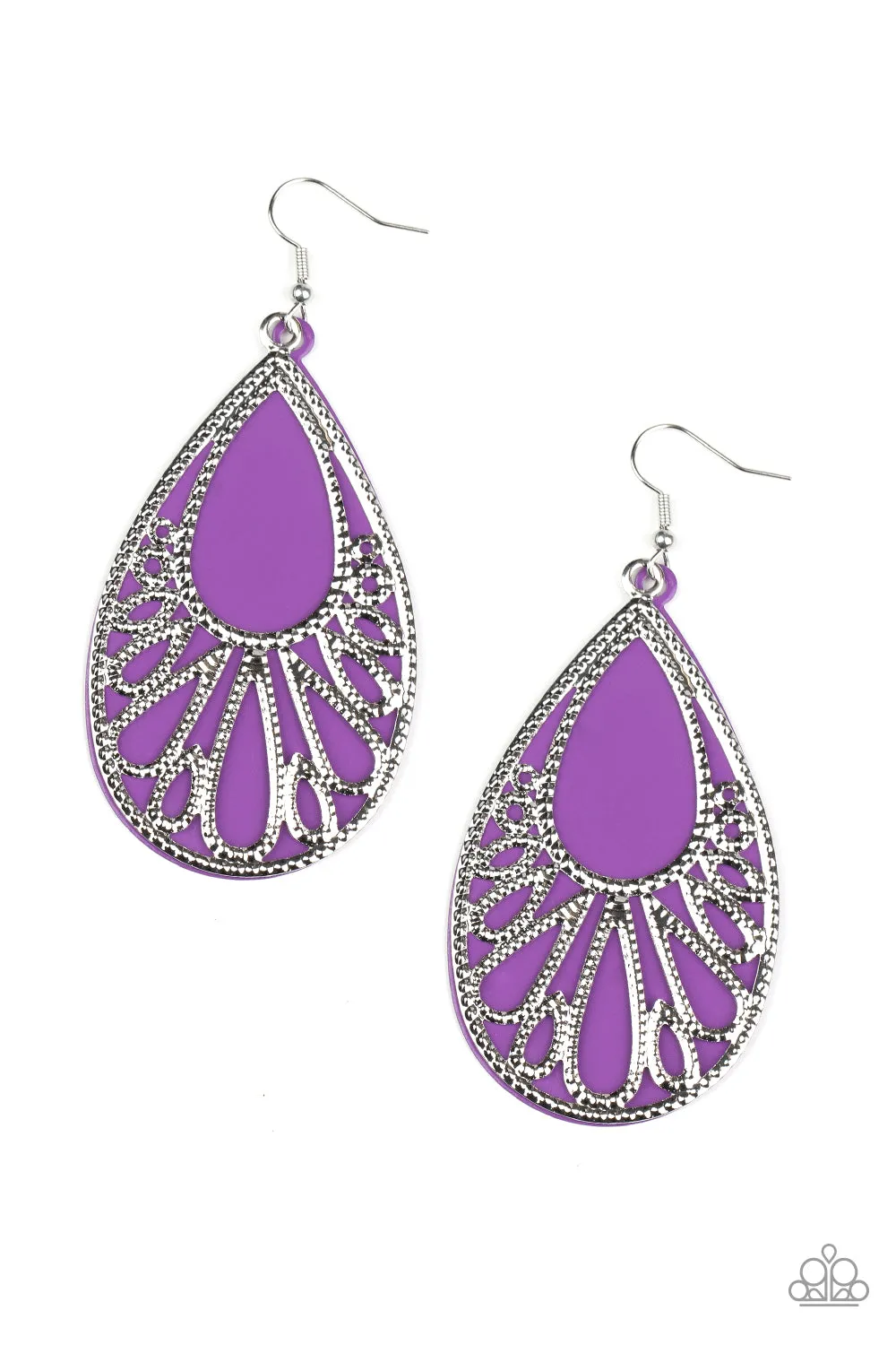 Paparazzi Loud and Proud Earrings Purple