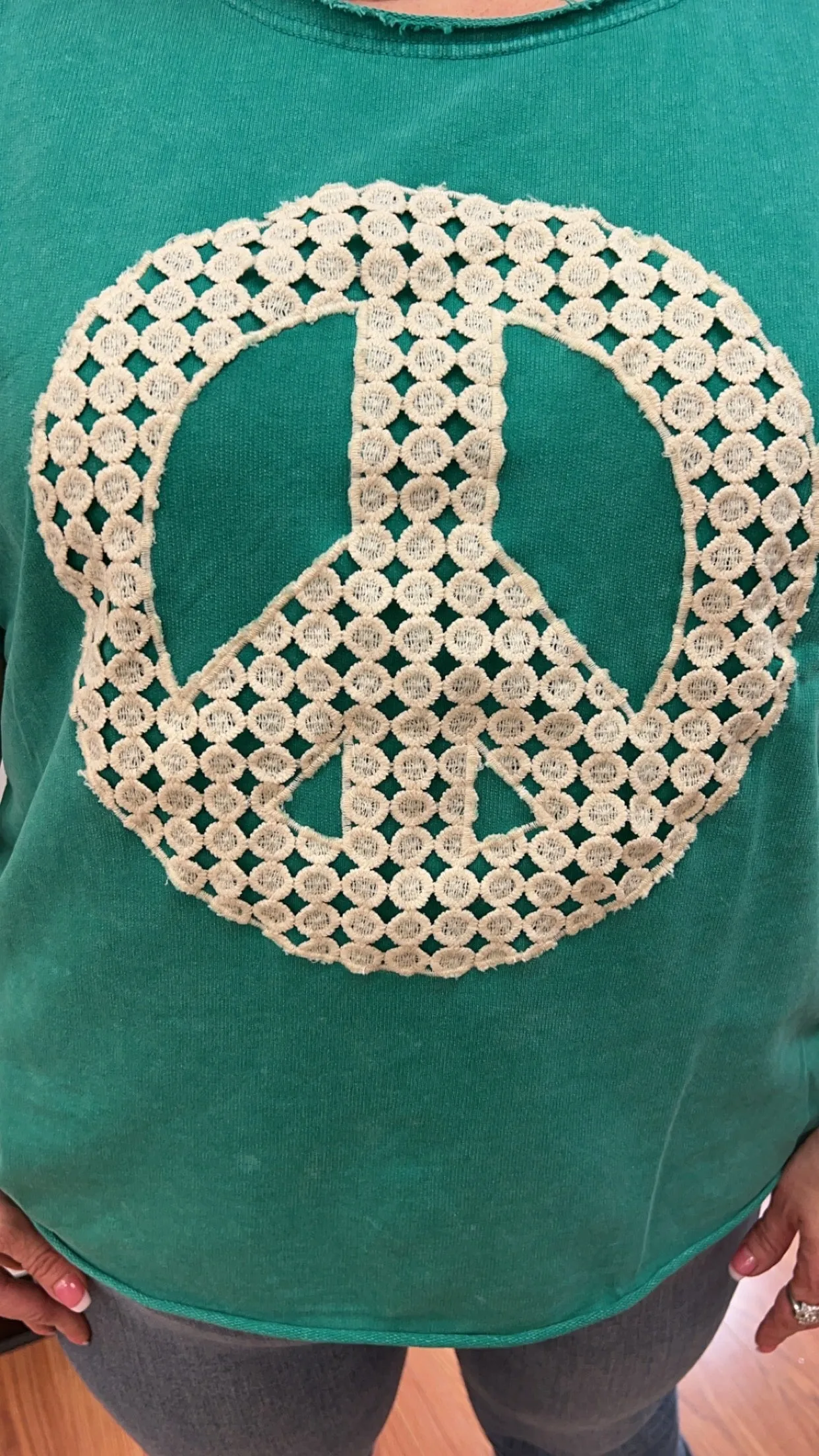 Peace Appliqué Blouse