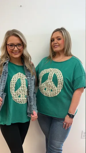 Peace Appliqué Blouse