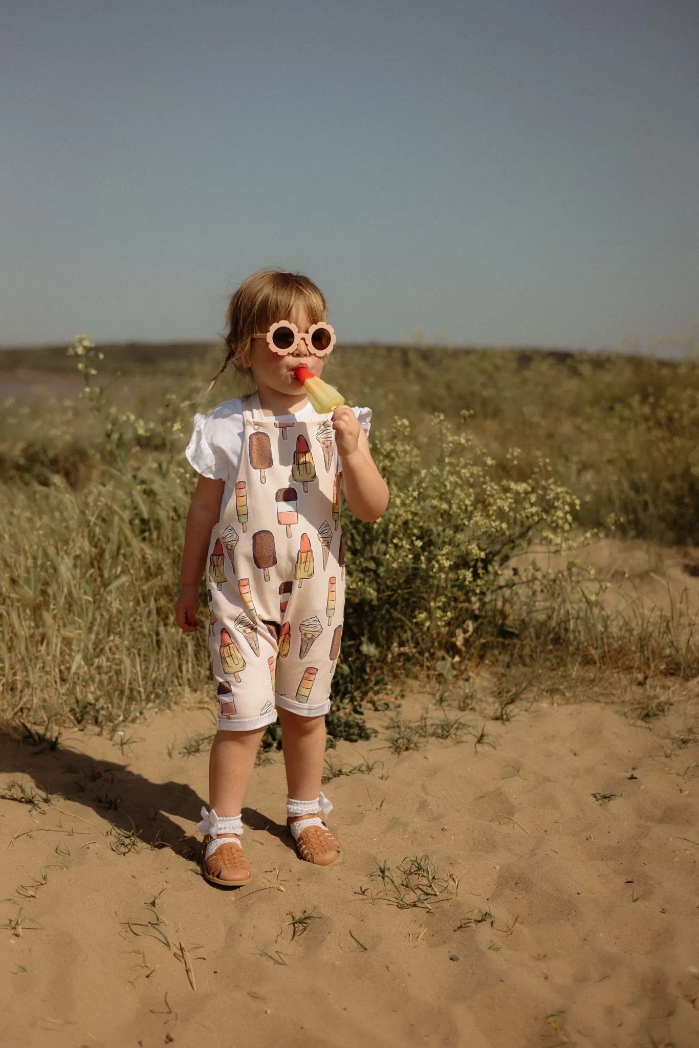 Pink Ice Creams Shorts Dungarees