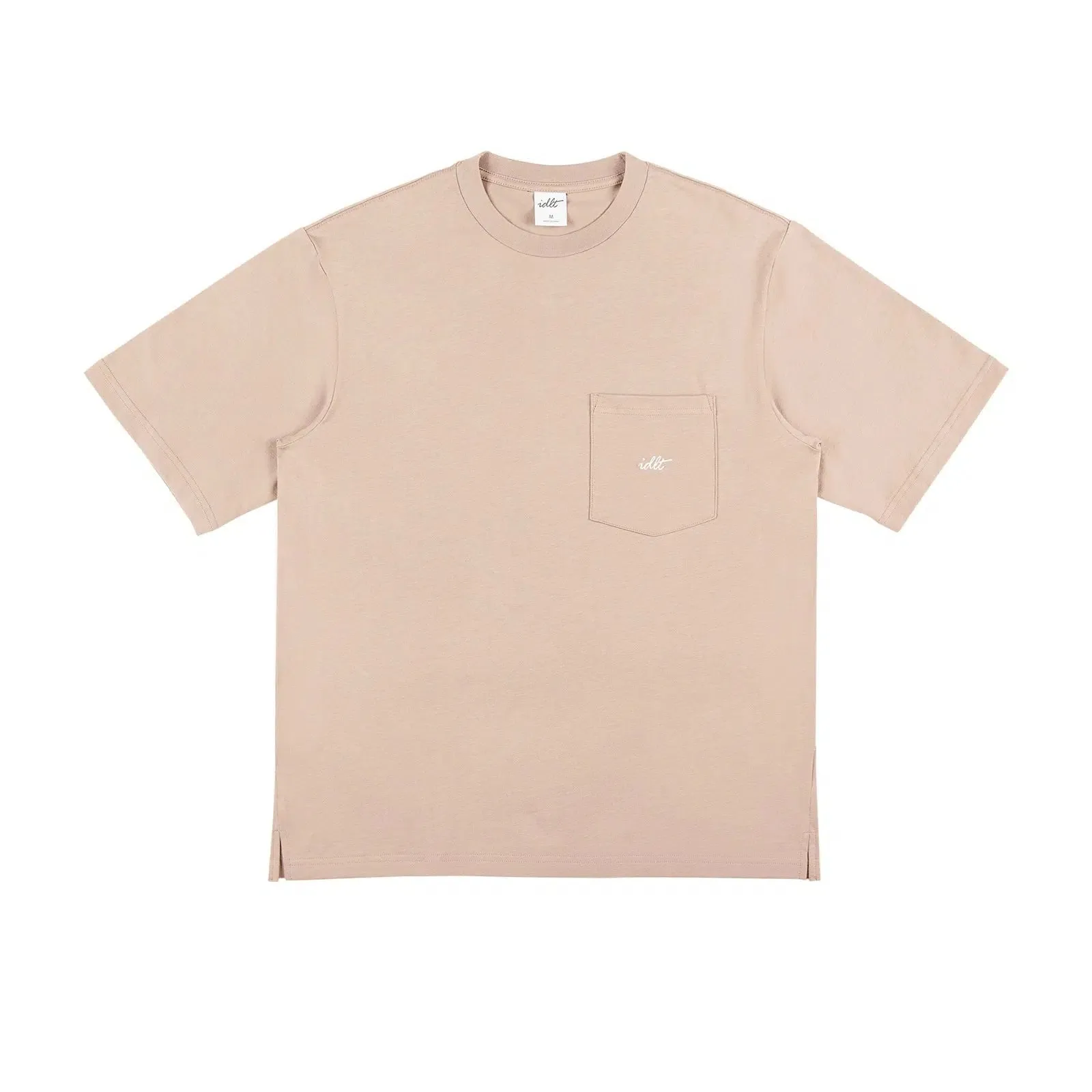 Pocket Logo Embroidered Round Neck T-Shirt
