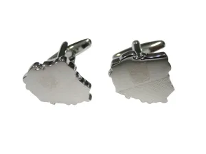 Poland Map Shape and Flag Design Cufflinks