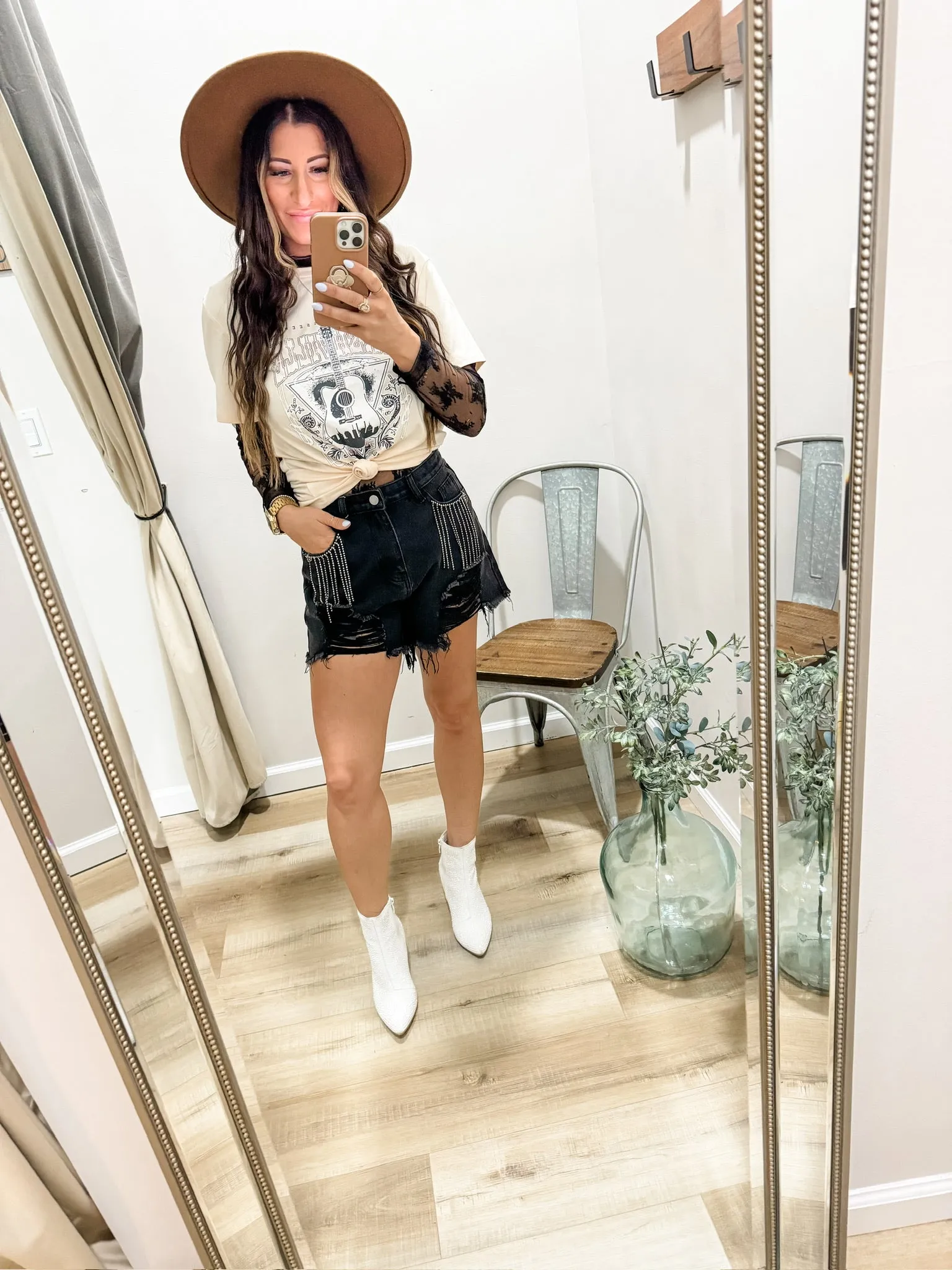 PREORDER Distressed Fringe Denim Shorts with Pockets 3 Colors