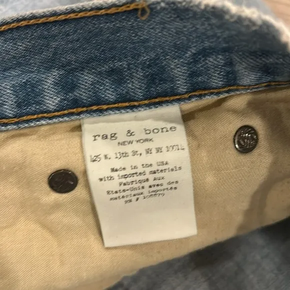 Rag &amp; bone shorts distressed size 27