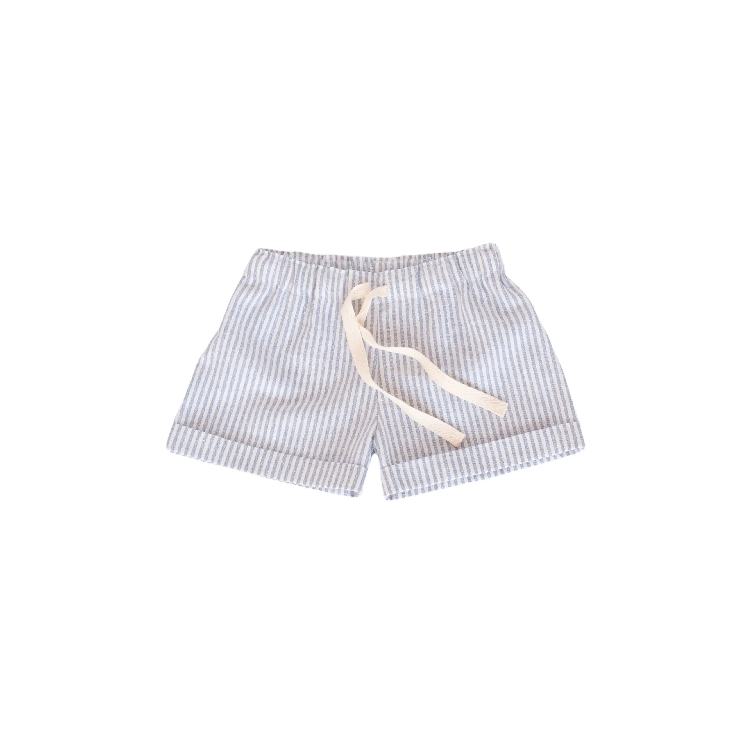 Rolled Shorts - Vista Blue Stripes