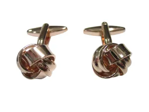 Rose Gold Toned Wedding Knot Cufflinks