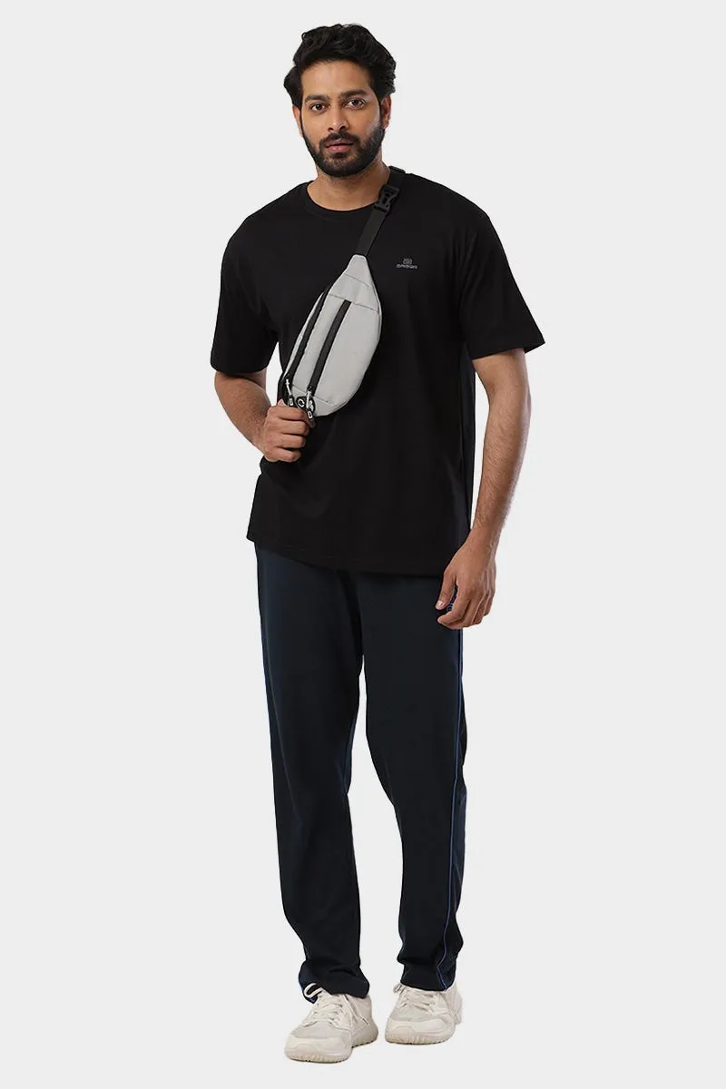 Round Neck - Black Solid T-Shirt For Men | Ariser