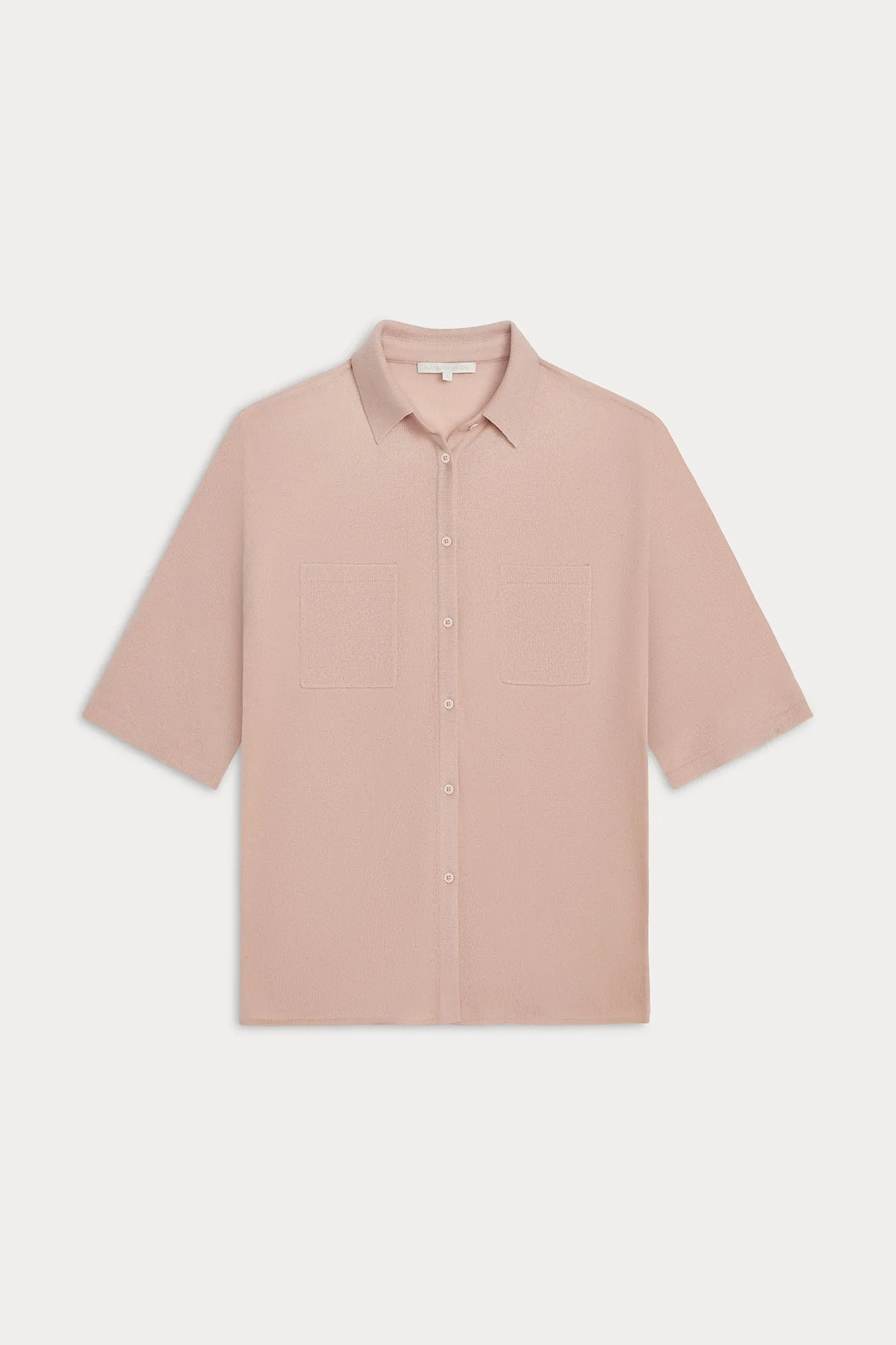 RUE BUTTON-UP CASHMERE TOP