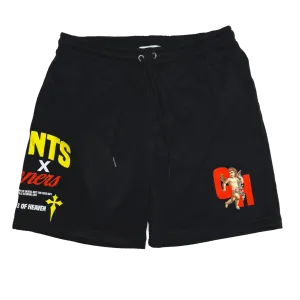 Saints and Sinners Mesh Shorts- Black