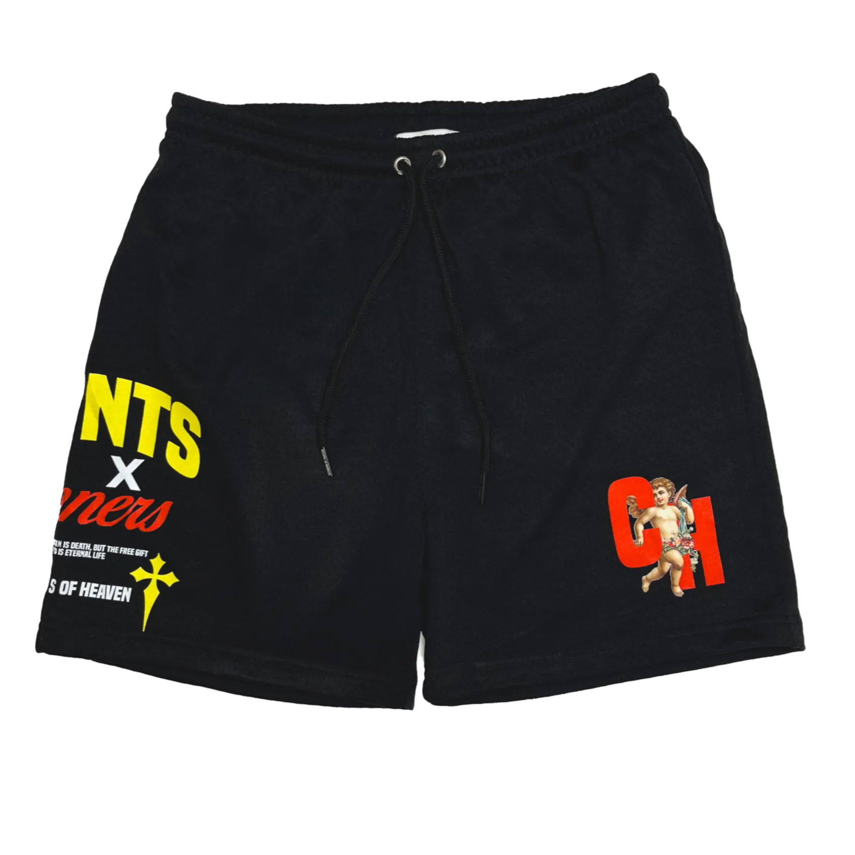 Saints and Sinners Mesh Shorts- Black