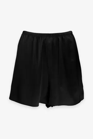 Satin Pull On Short in Black