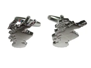Scotland Map Shape and Flag Design Cufflinks