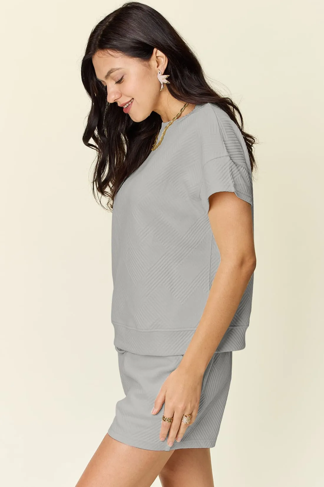 Short Sleeve T-Shirt and Drawstring Shorts Set