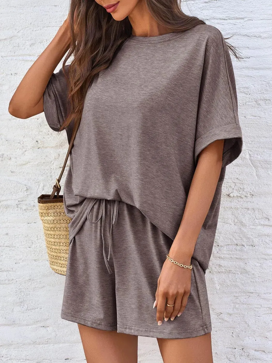 Short Sleeve Top and Shorts Set