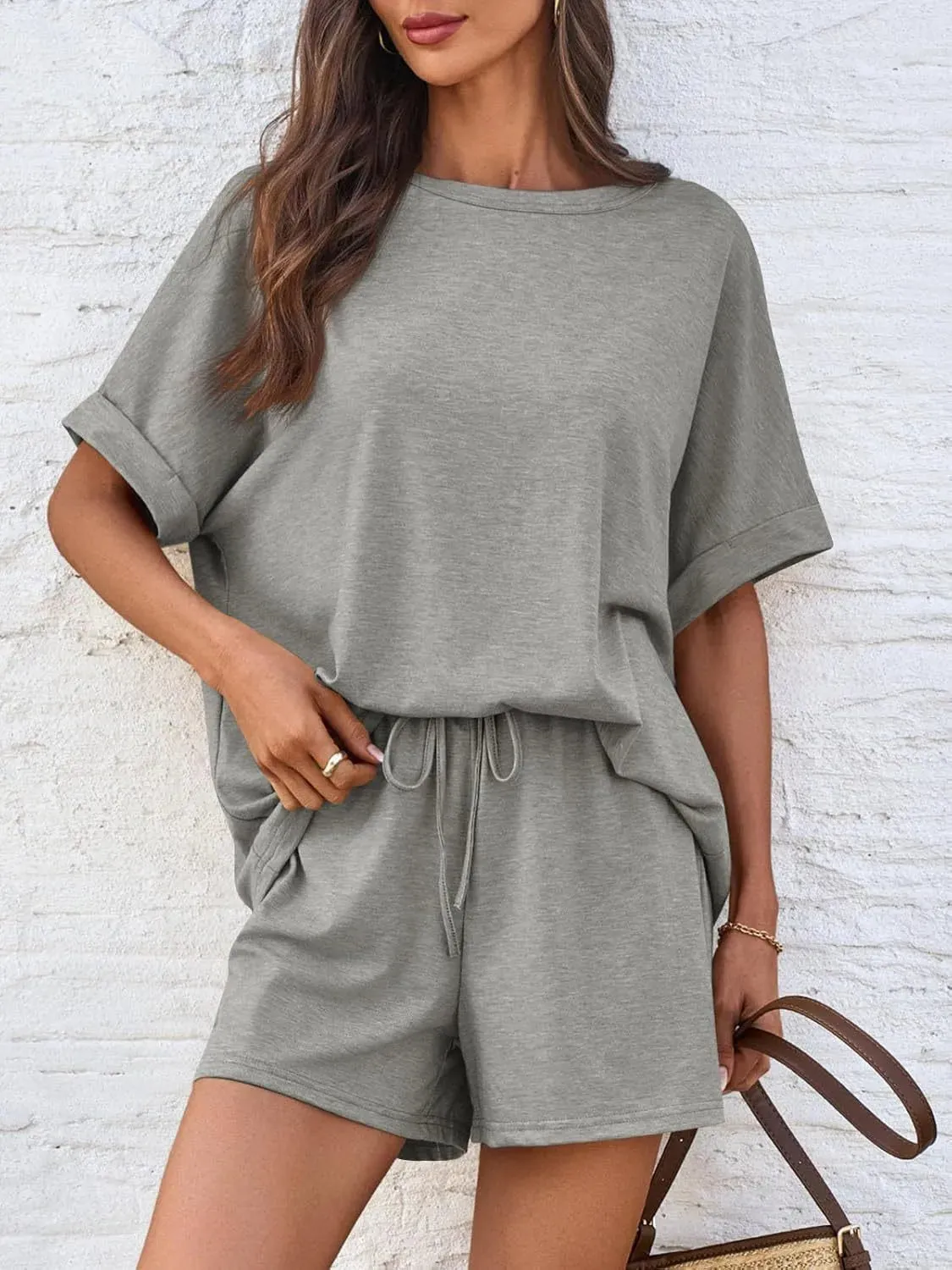 Short Sleeve Top and Shorts Set