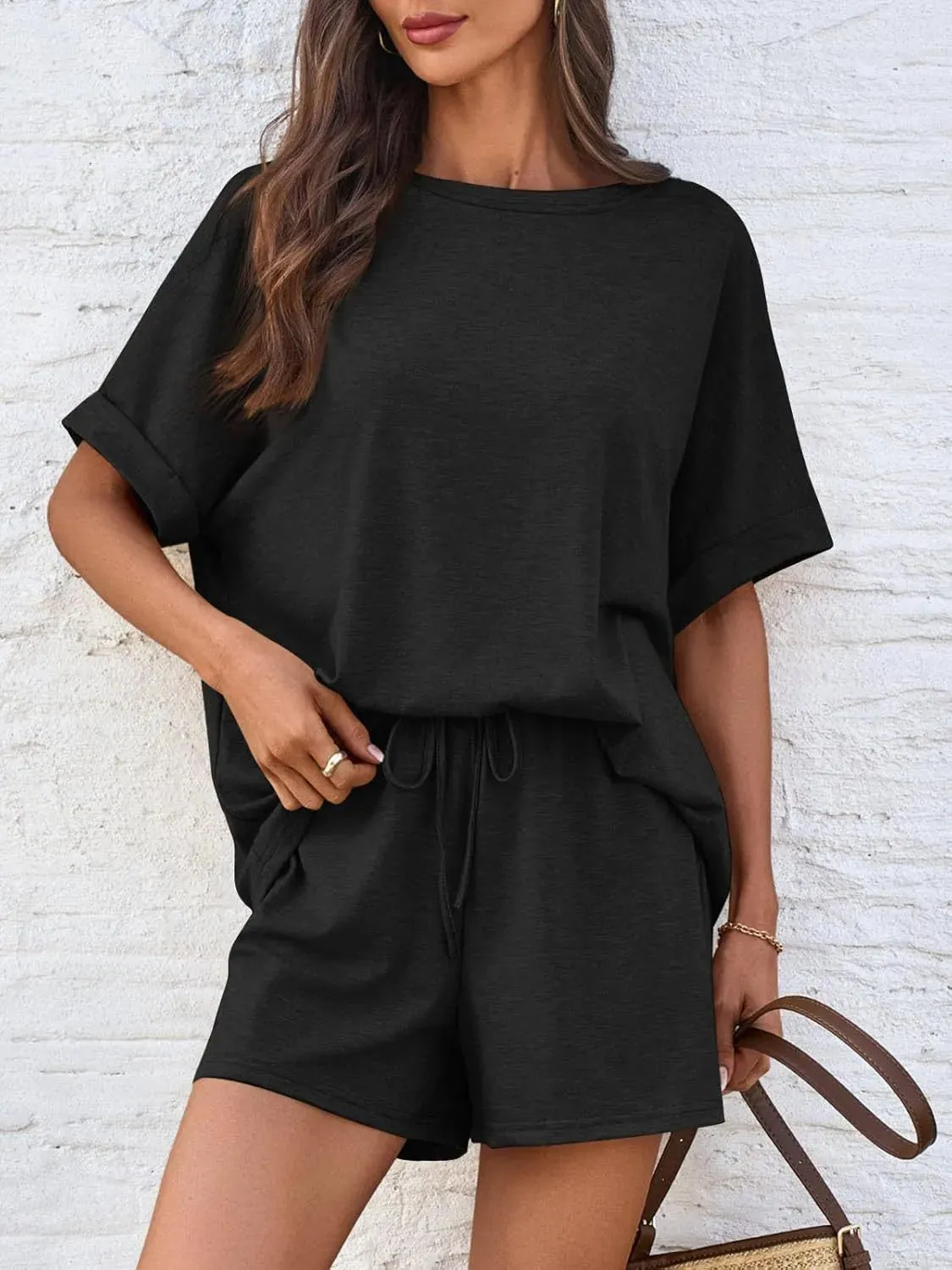 Short Sleeve Top and Shorts Set