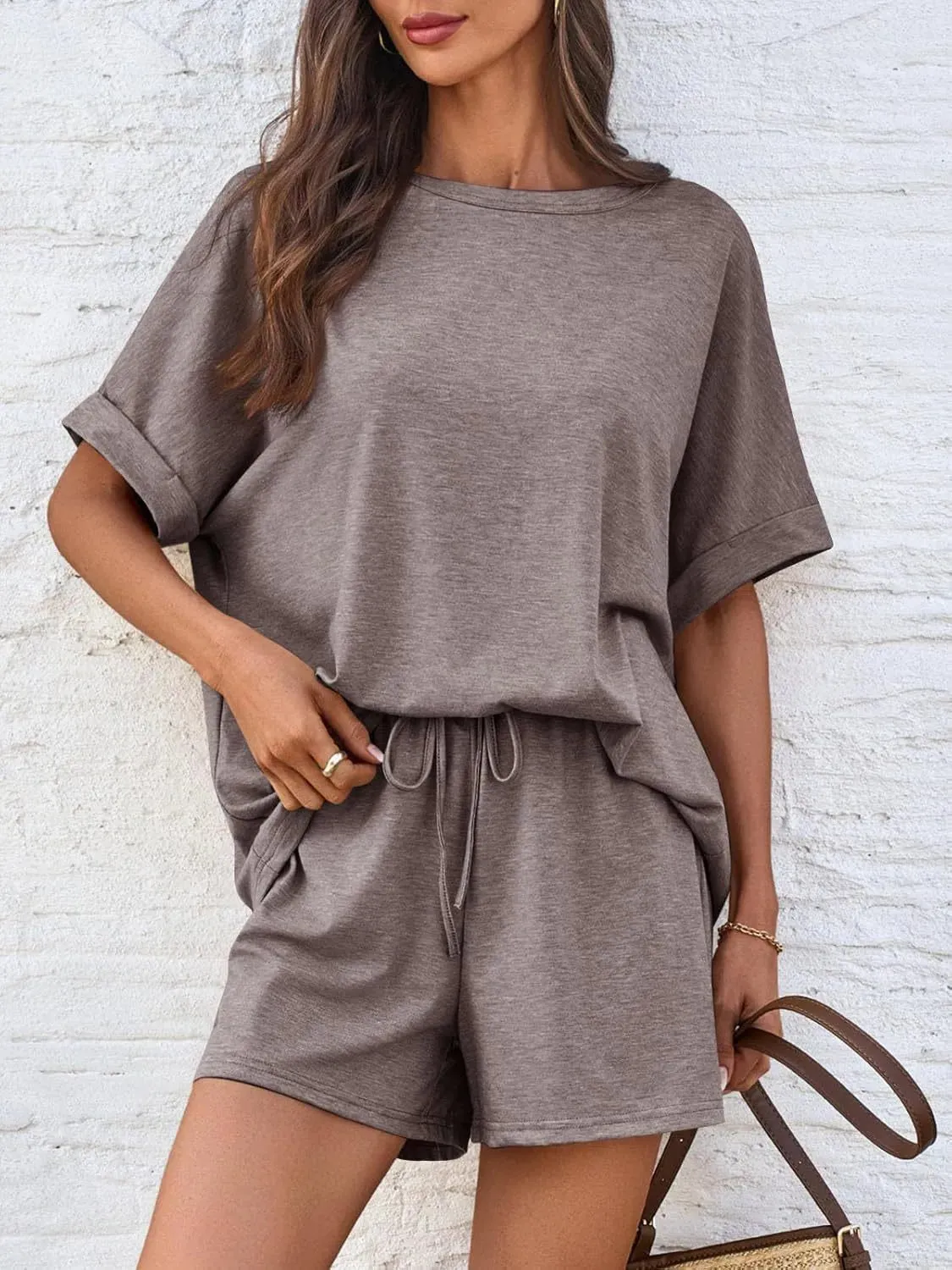 Short Sleeve Top and Shorts Set
