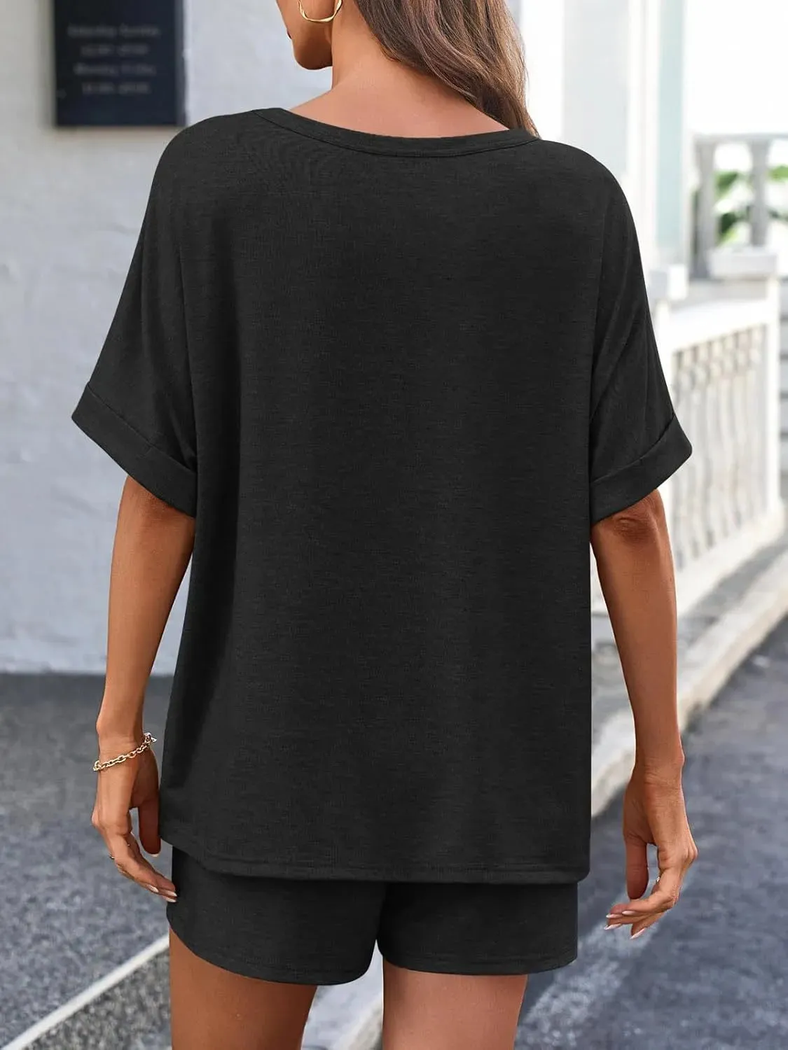 Short Sleeve Top and Shorts Set