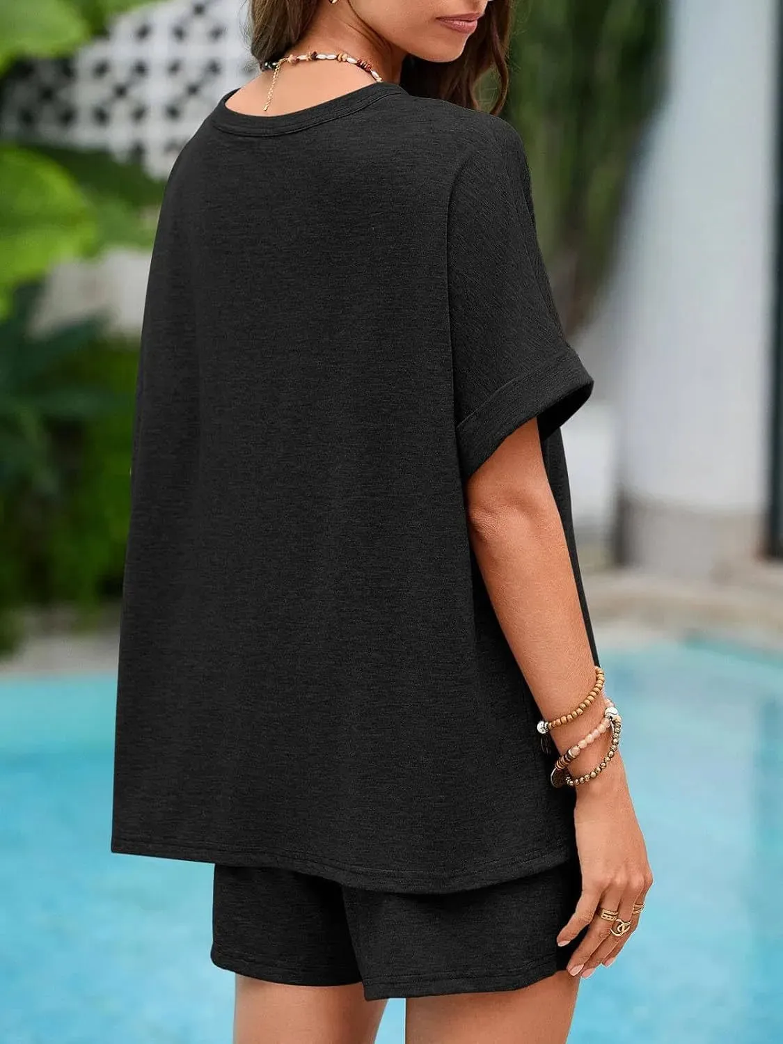 Short Sleeve Top and Shorts Set