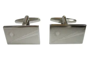 Silver Toned Etched Marshall Islands Flag Cufflinks